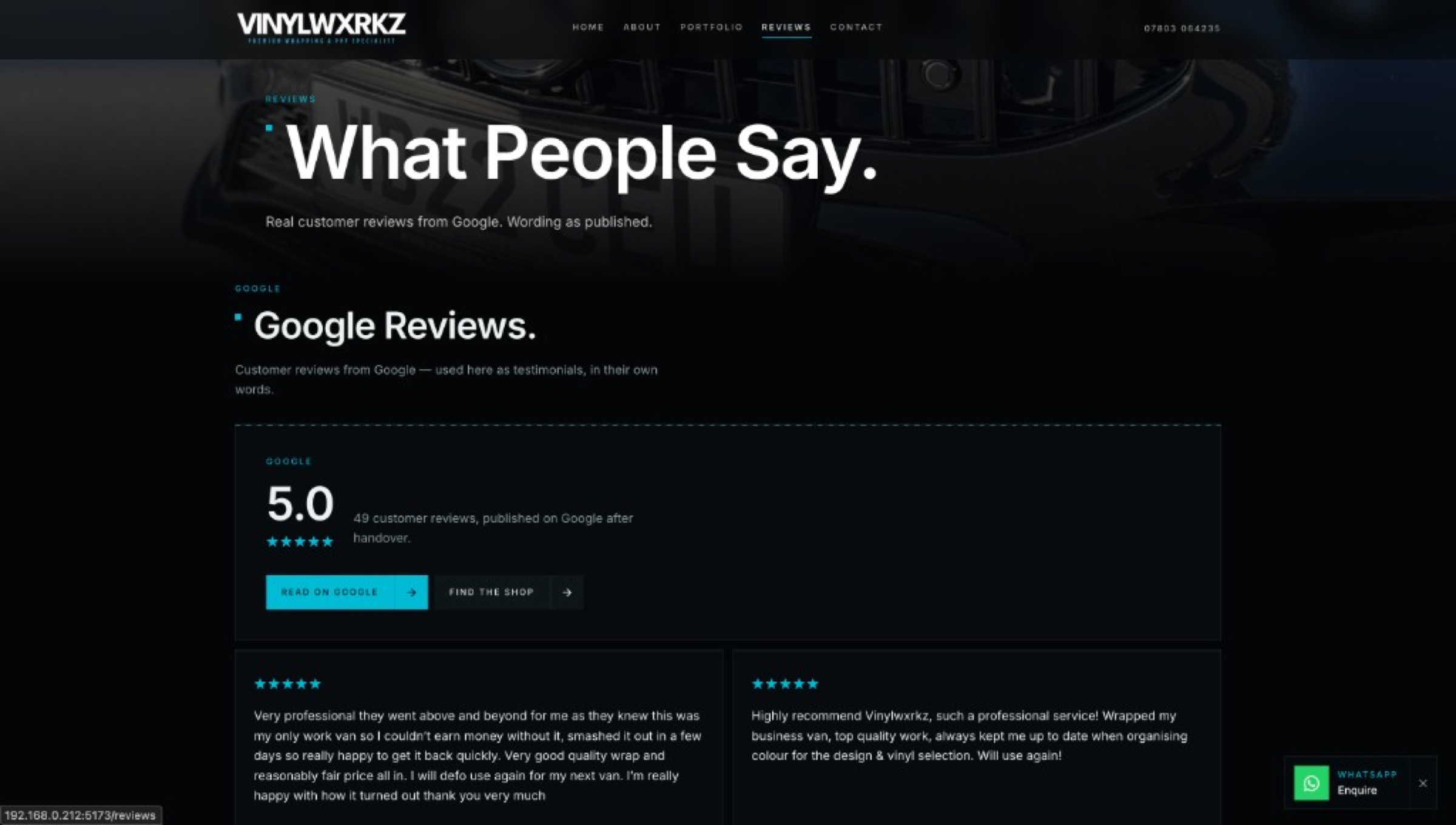 Vinylwxrkz reviews — Google rating and customer testimonials