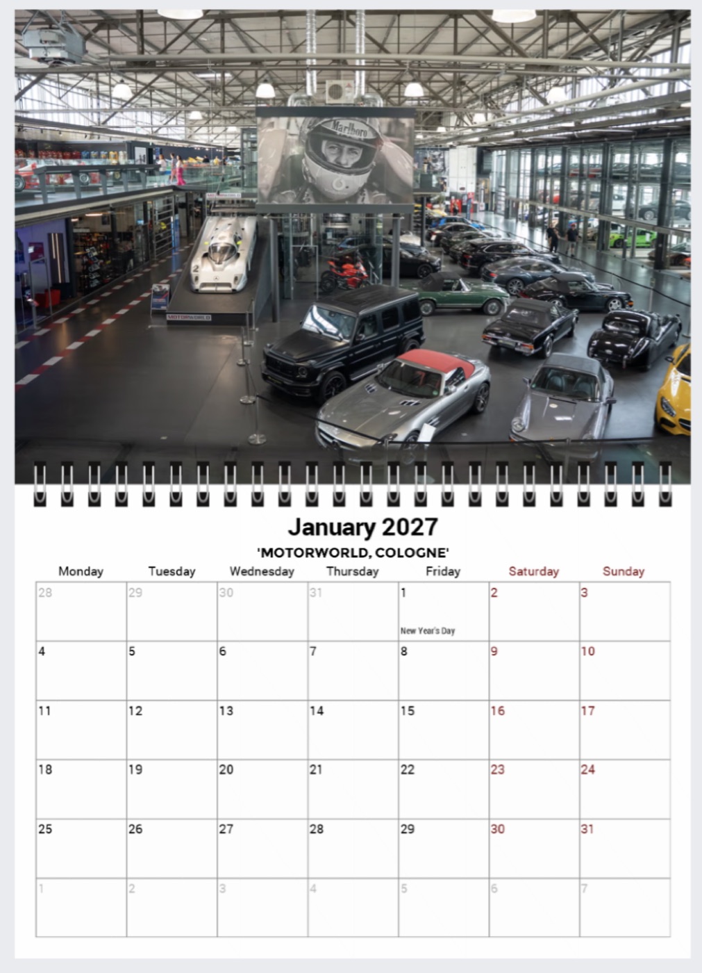 2027 calendar — January