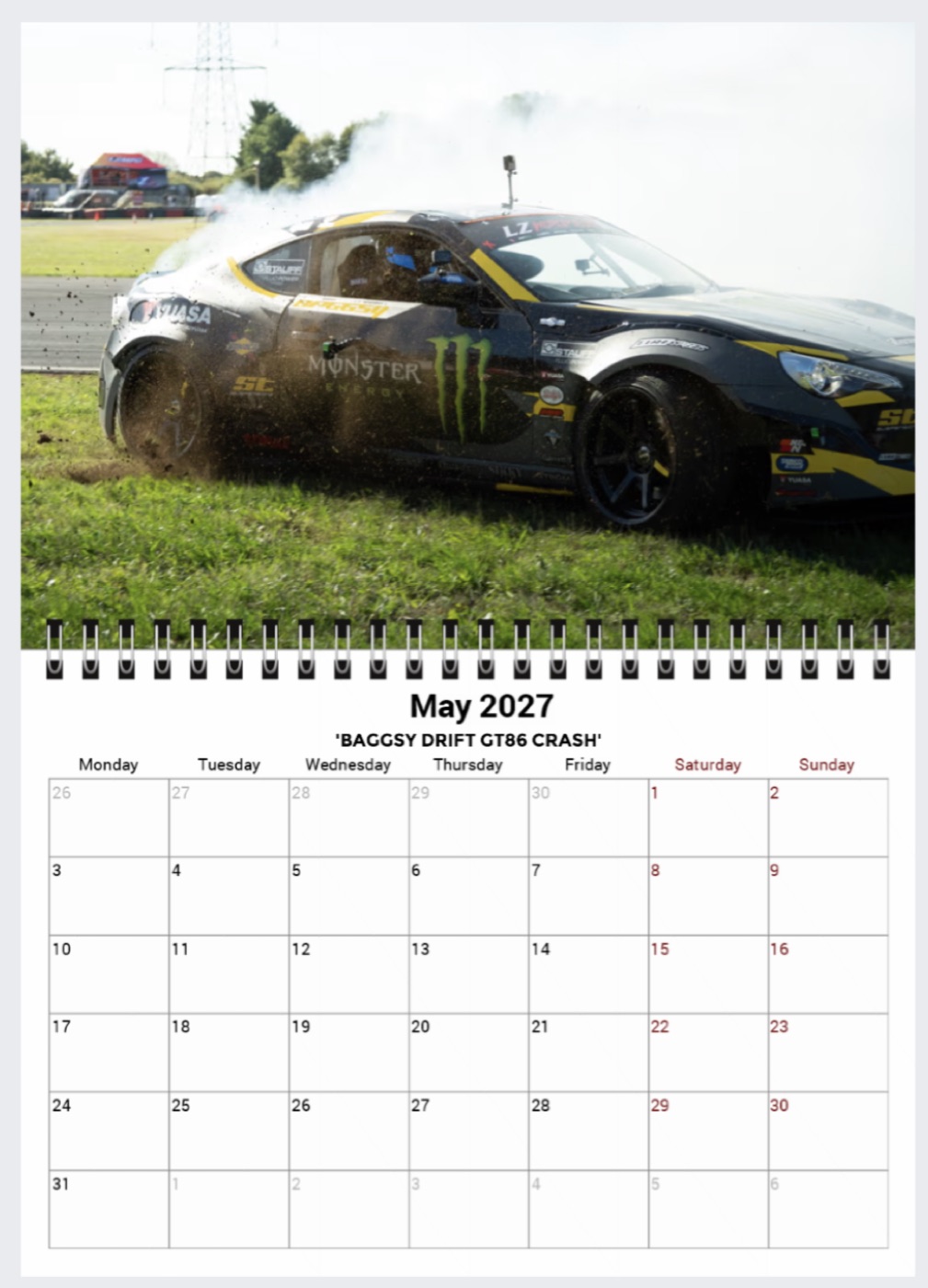 2027 calendar — May