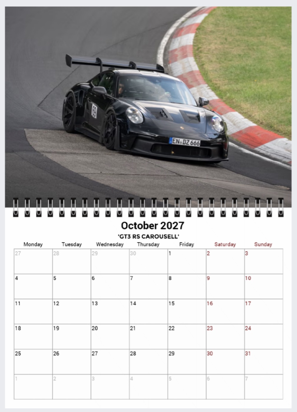 2027 calendar — October