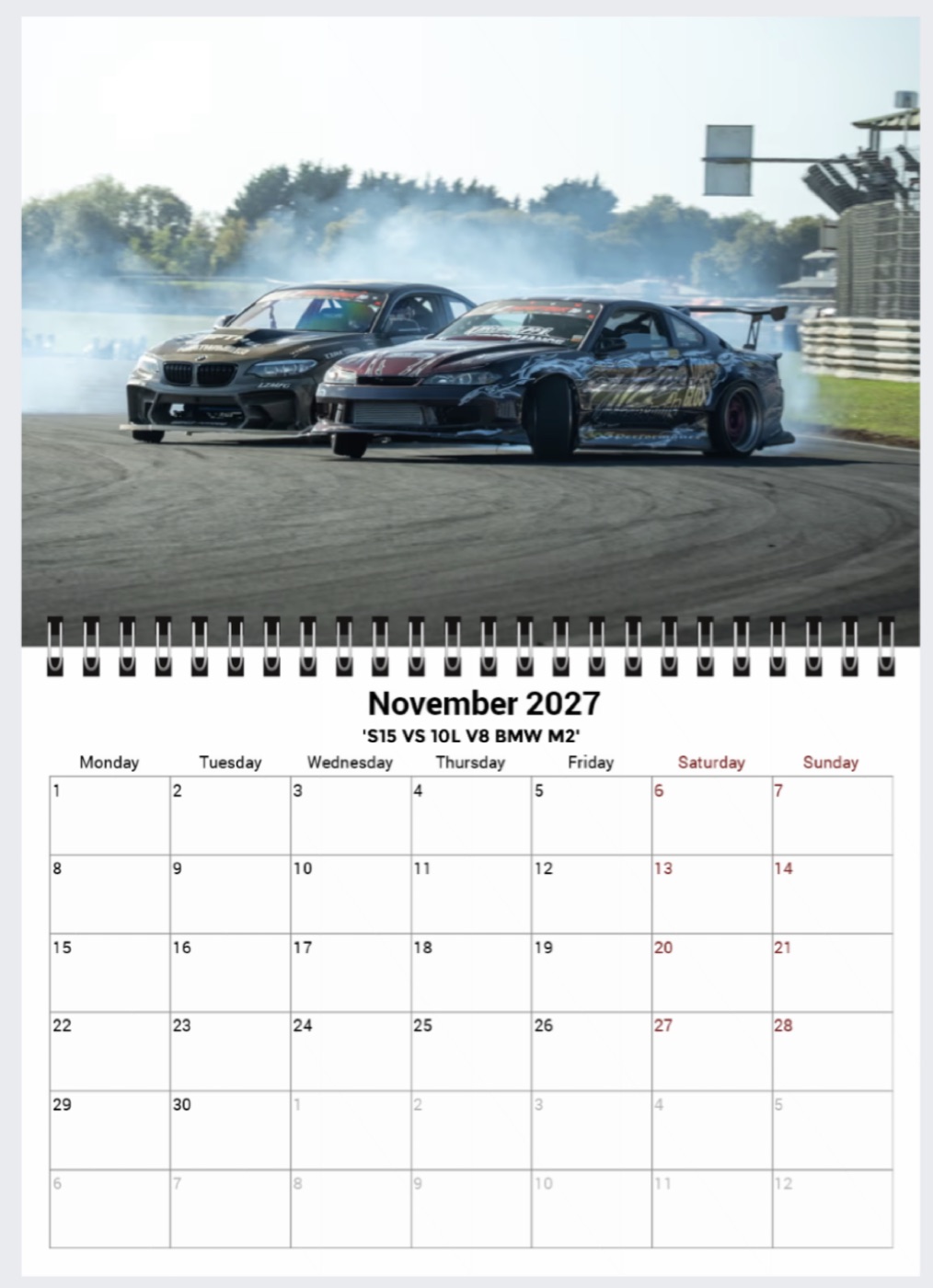 2027 calendar — November